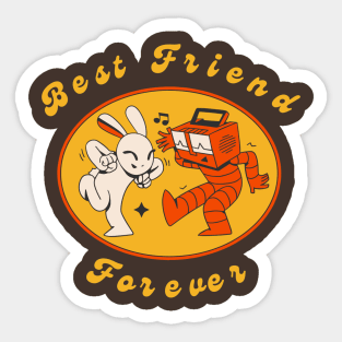 Best Friend Forever - white T-Shirt Sticker